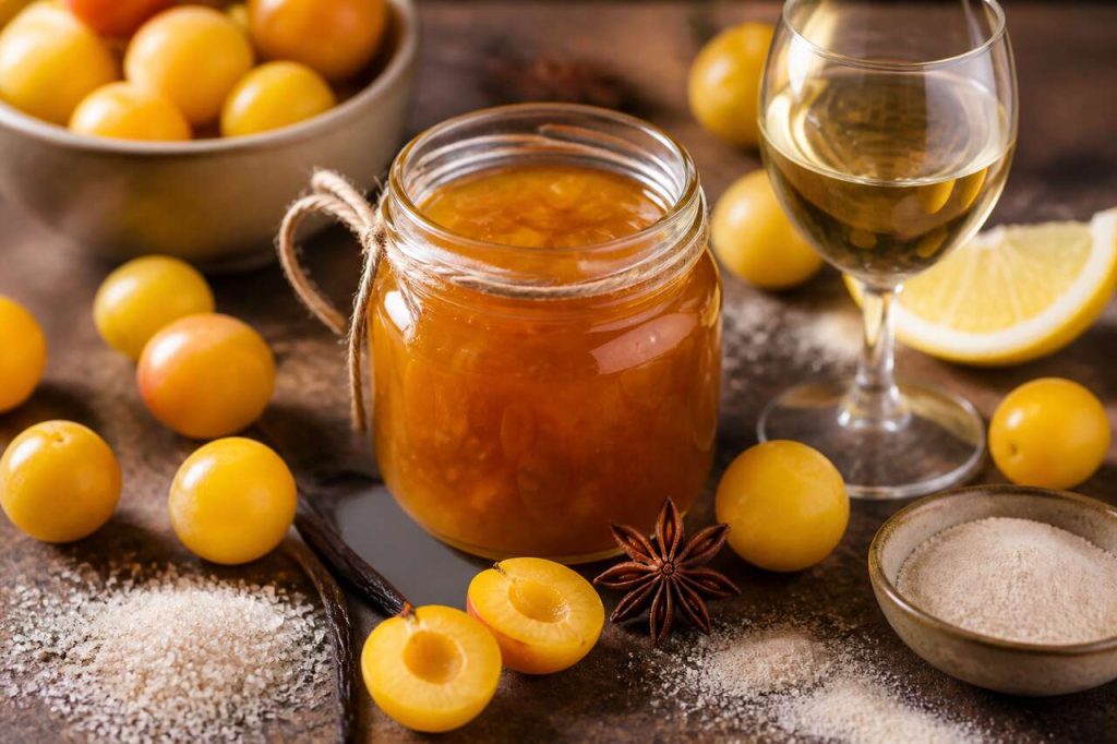Recette de confiture de mirabelles au vin blanc