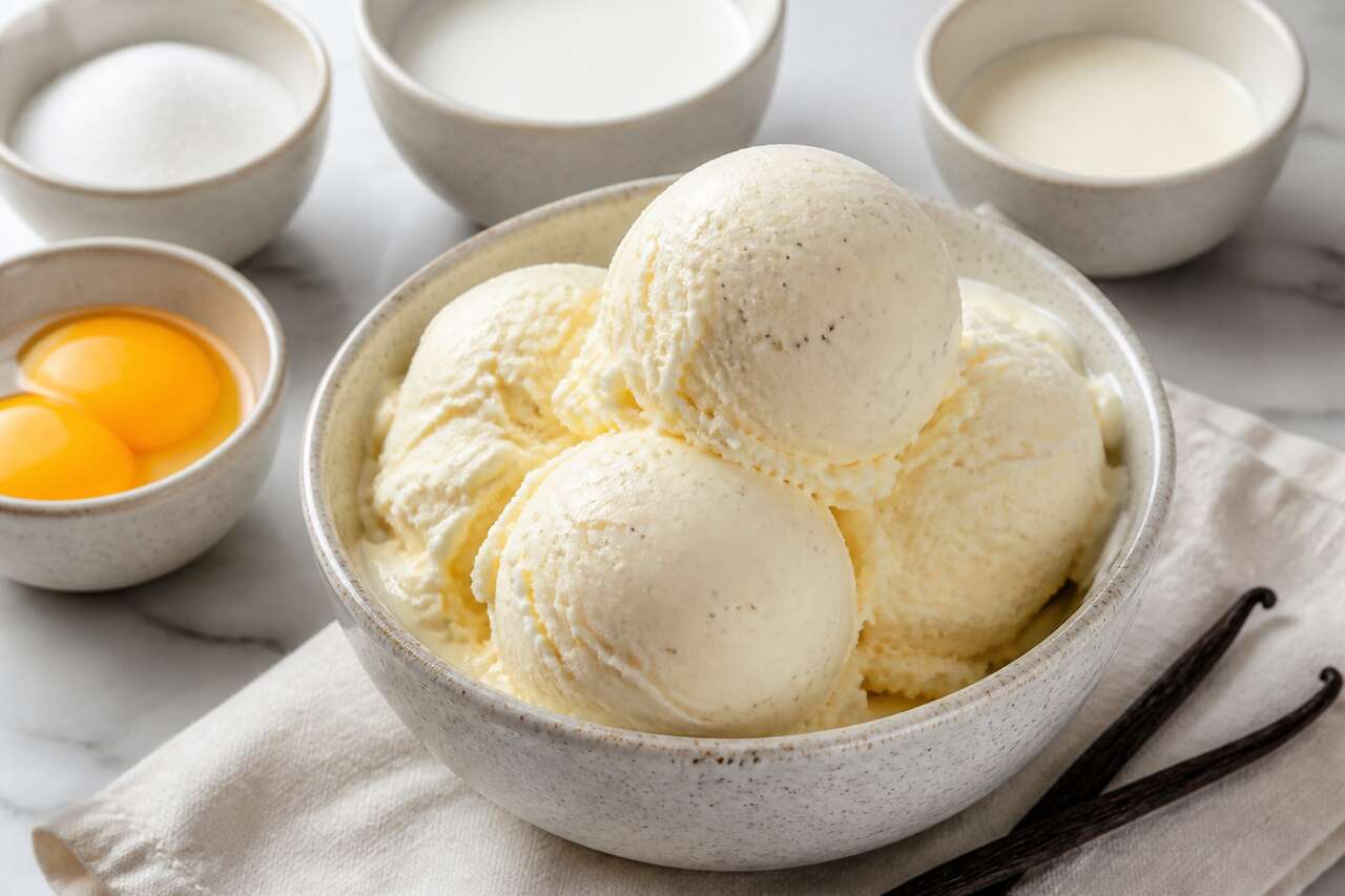 Recette de glace à la vanille maison