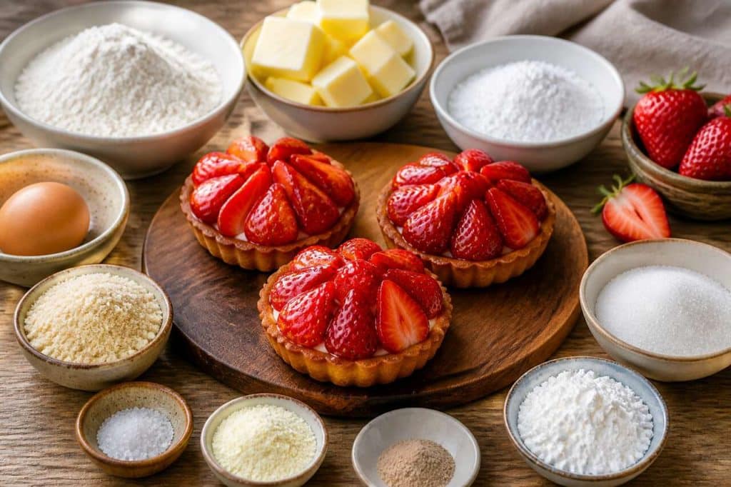 Recette de tartelettes aux fraises
