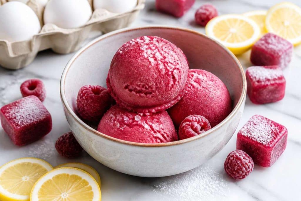 Recette de sorbet à la framboise maison