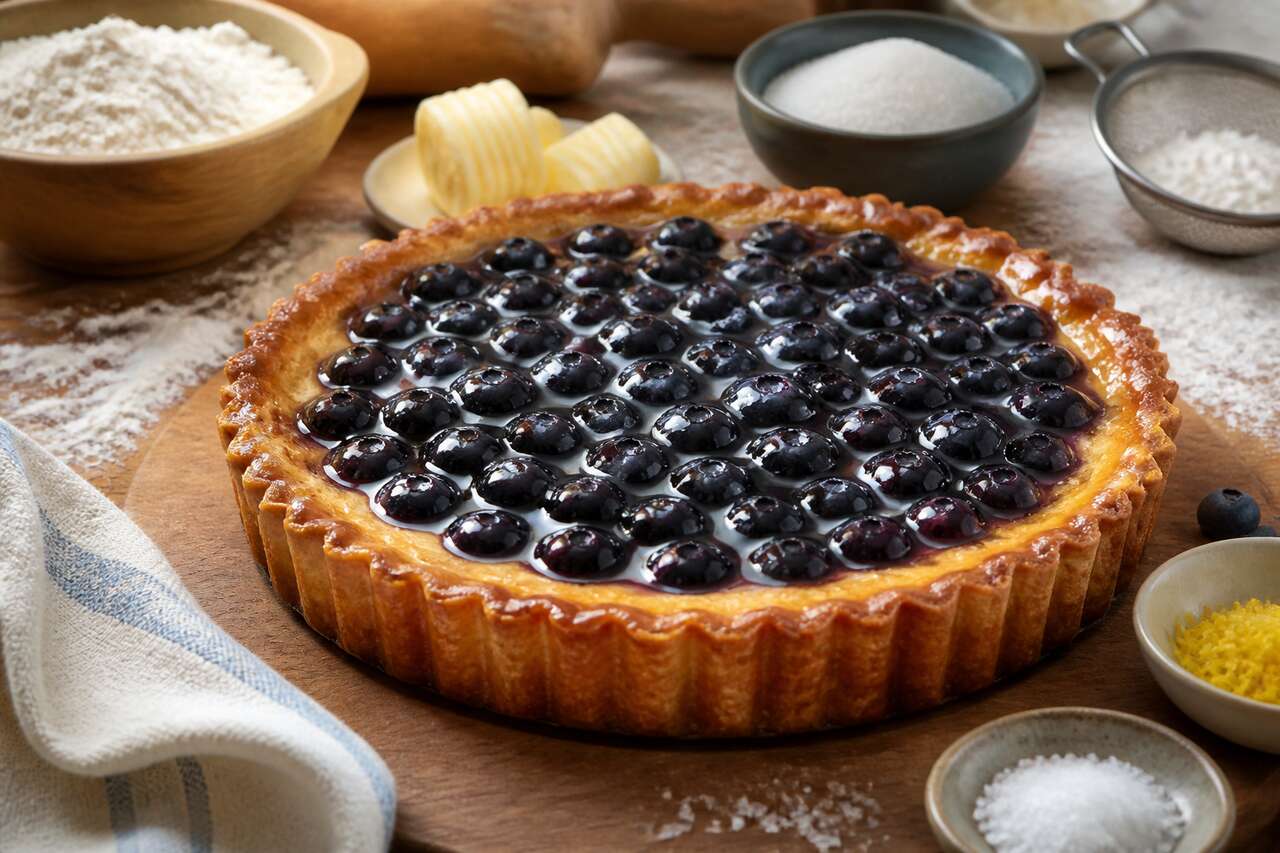Recette de tarte aux myrtilles