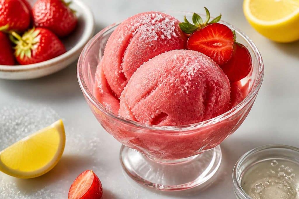 Recette de sorbet à la fraise maison