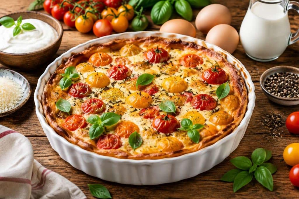 Recette de clafoutis aux tomates cerises