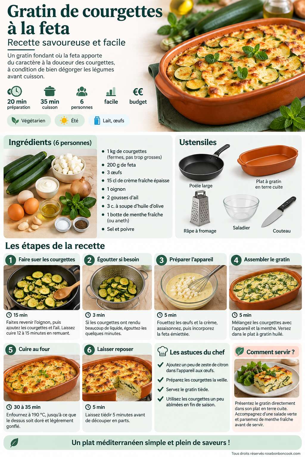 Fiche recette Gratin de courgettes à la feta : recette savoureuse et facile Fiche recette Gratin de courgettes à la feta : recette savoureuse et facile
