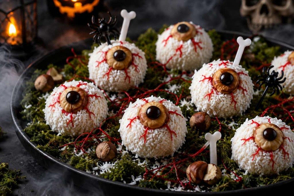Raffaello maison : créer des yeux coco noisette effrayants pour Halloween